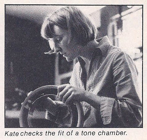 Kate checks the fit of a tone chamber